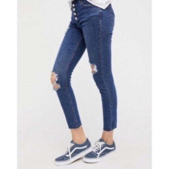 Free People Destroyed Reagan Raw Jean - Picture 2 of 5